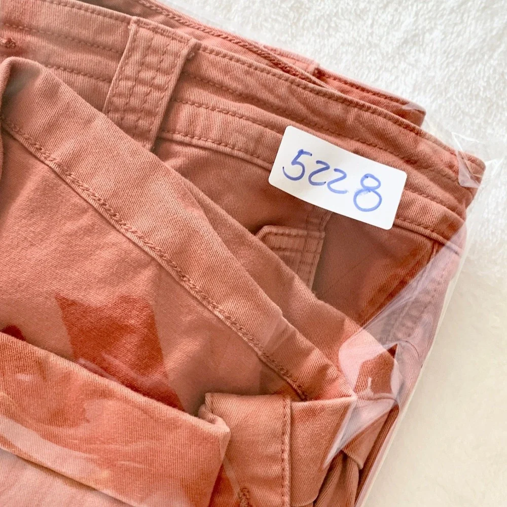Torrid Utility Cargo Shorts Women Size 12 Coral Pink Stretch Cotton Twill Cuffed